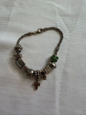 Vintage 925 Charm Bracelet 10 Charms